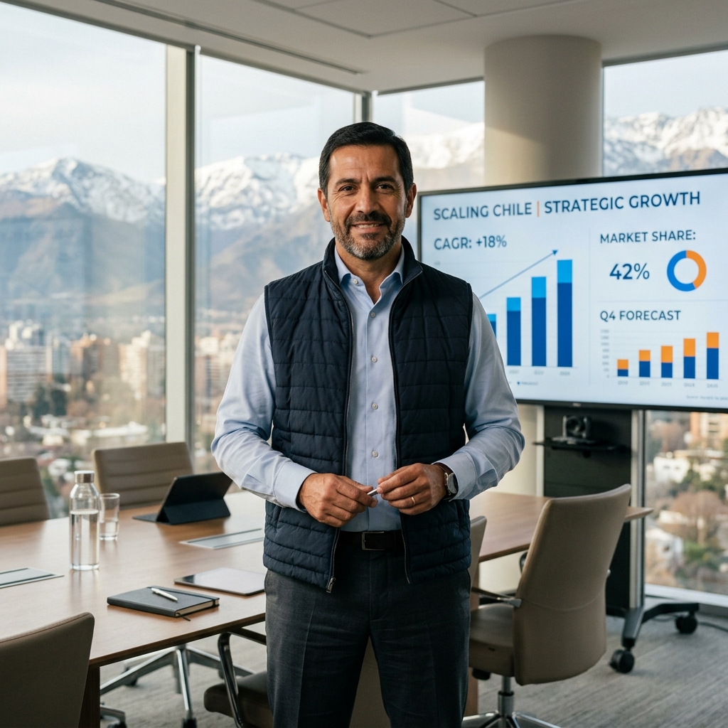 Consultor senior chileno analizando métricas de escalabilidad